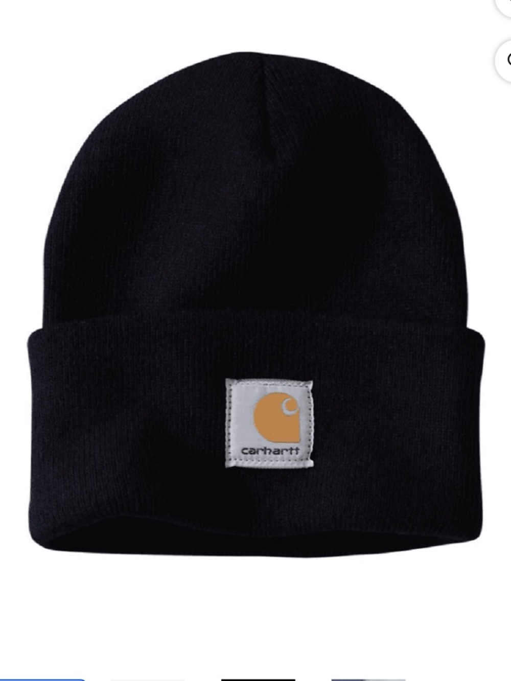 Carhartt A18NVY Men's Knit Cuffed Beanie, Black, One Size